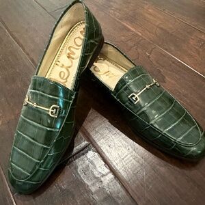 NWOT - Sam Edelman Loraine Bit Loafer in Emerald Faux Leather, Size 9.5